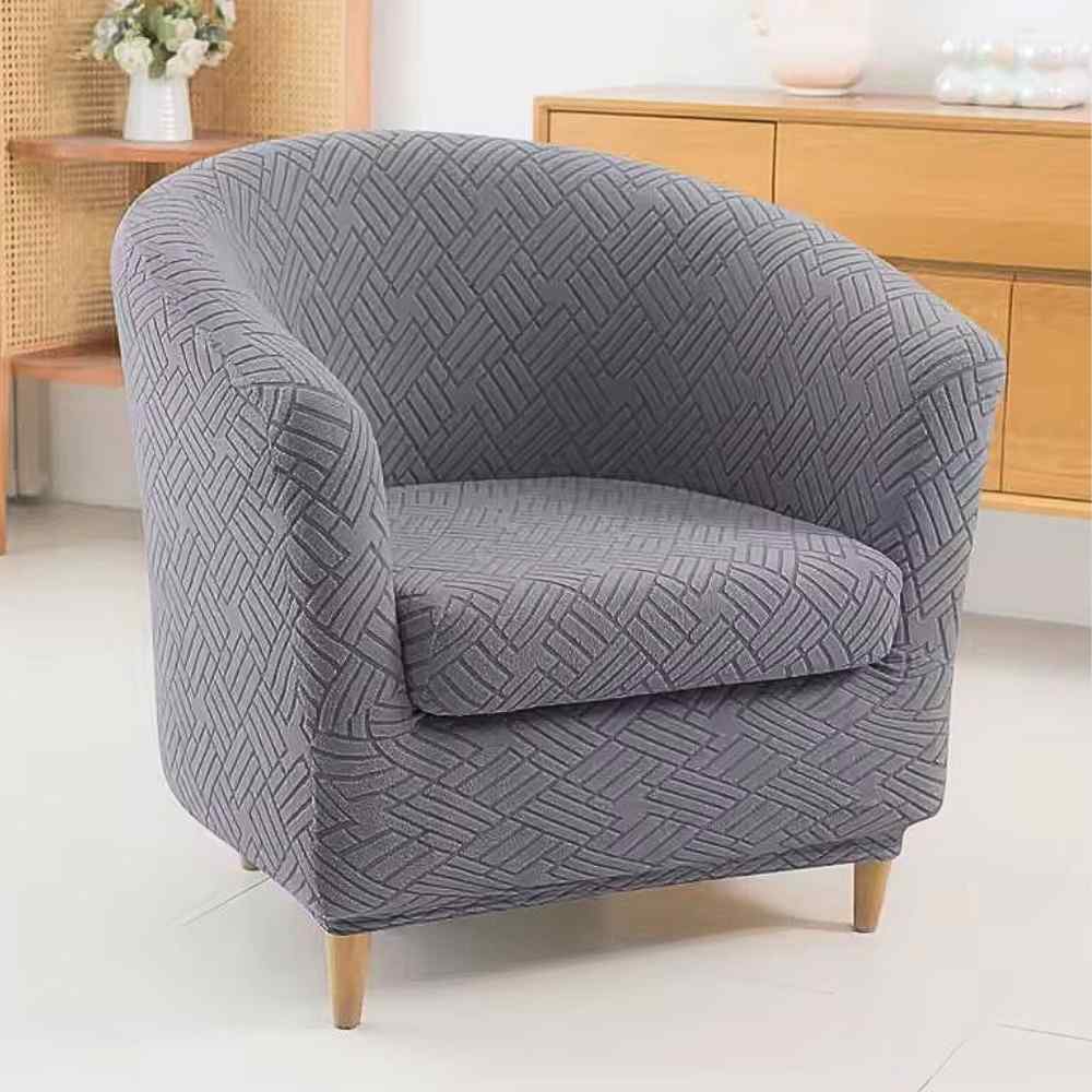 Housse Fauteuil Cabriolet Extensible​ grise en salon