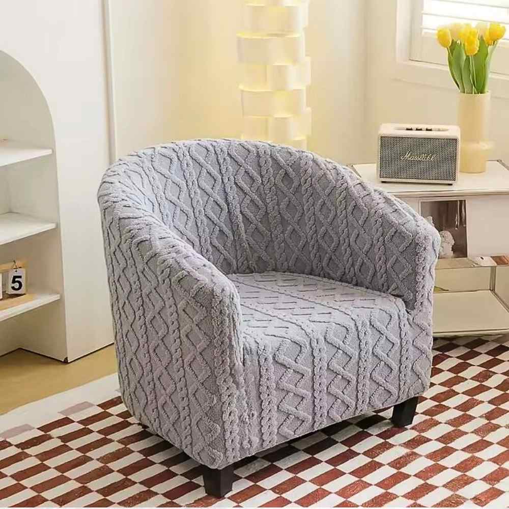 Housse Fauteuil Cabriolet Tricot grise salon