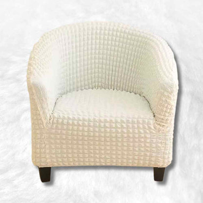 Housse Fauteuil Cabriolet Velours​ Côtelé blanche