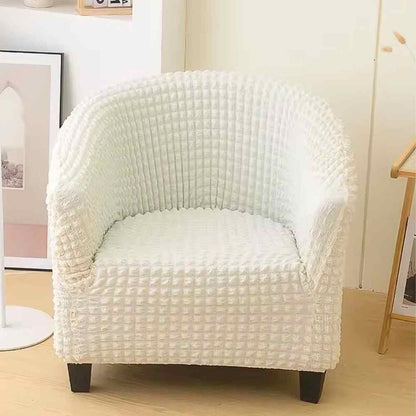 Housse Fauteuil Cabriolet Velours​ Côtelé blanche salon