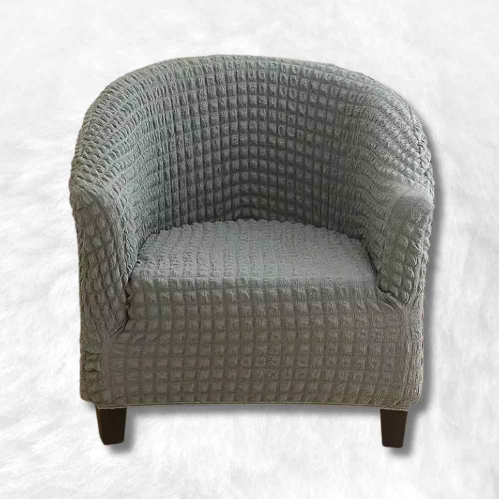 Housse Fauteuil Cabriolet Velours​ Côtelé grise