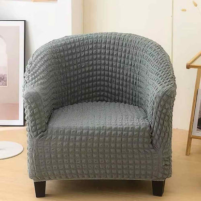 Housse Fauteuil Cabriolet Velours​ Côtelé grise salon