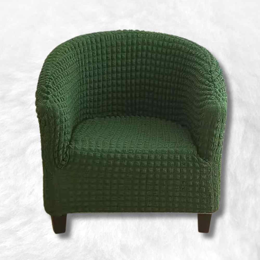 Housse Fauteuil Cabriolet Velours​ Côtelé verte