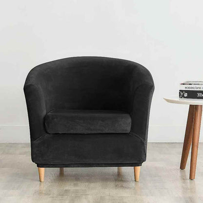 Housse Fauteuil Cabriolet Velours noir dans un salon