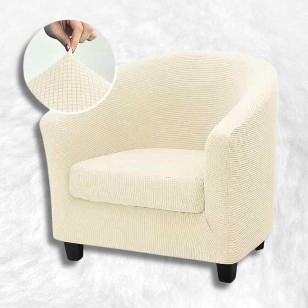 Housse Fauteuil Club Cabriolet​ blanche