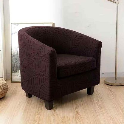 Housse Fauteuil Crapaud Extensible marron salon