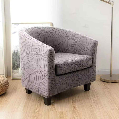 Housse Fauteuil Crapaud Extensible taupe de salon