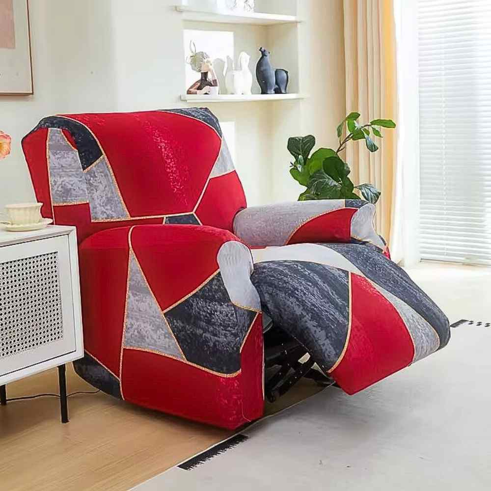 Housse Fauteuil Relax Contemporain rouge salon