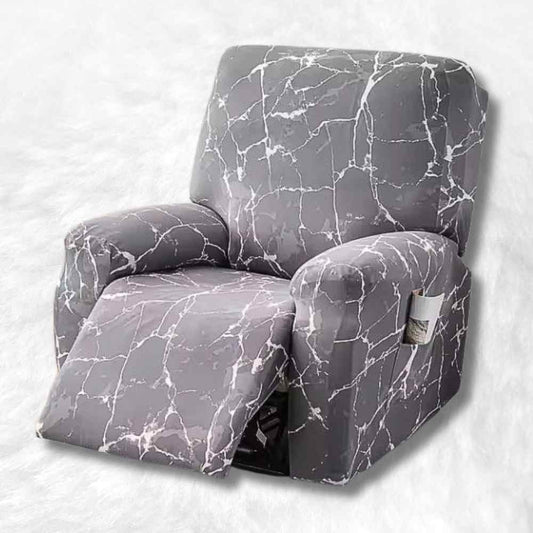 Housse Fauteuil Relax Marbre Gris