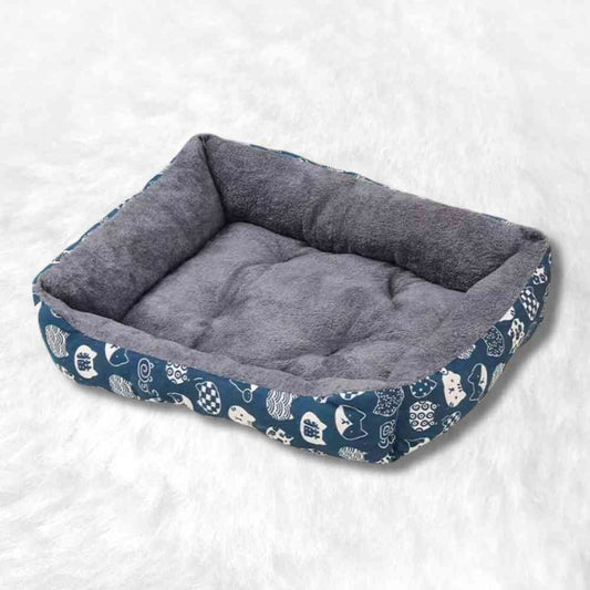 Panier Confortable pour Chien bleu