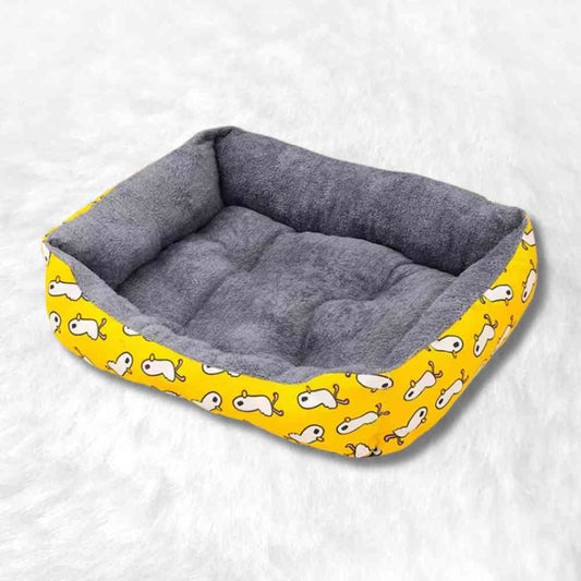 Panier Confortable pour Chien jaune