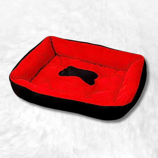 Panier et Coussin pour Chien rouge & noir